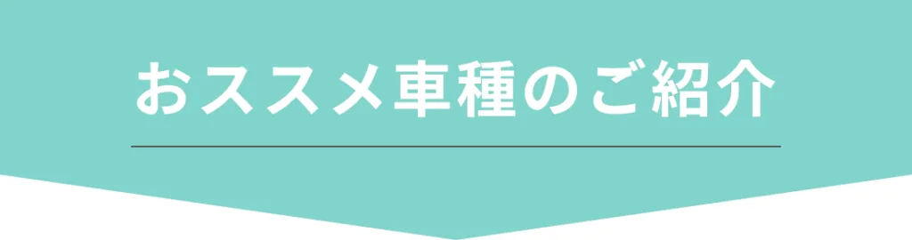 おすすめの車種をご紹介します。ご希望、ご要望を承って、条件にあう車を探すことも可能です。